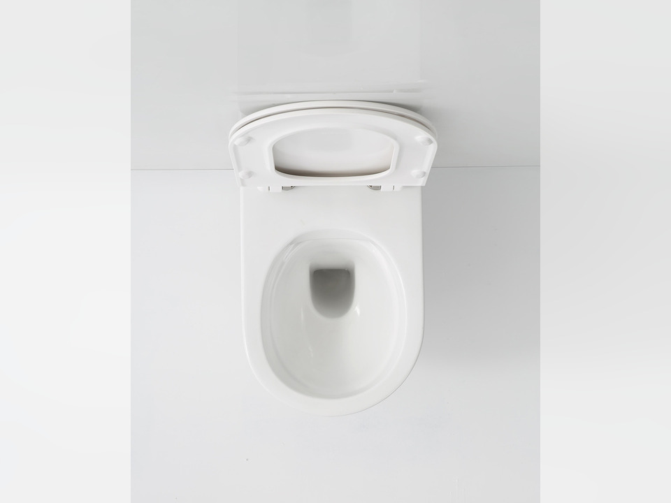 Wand H&auml;nge WC Toilette - inkl. abnehmbaren Softclose Toiletten-Sitz - Keramik - AB2019ULTRA