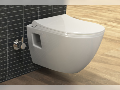 Wand Dusch WC Taharet - mit abnehmbaren Softclose...