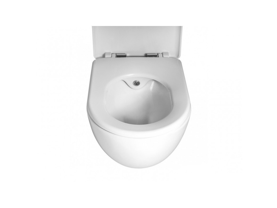 Wand Dusch WC Taharet - sp&uuml;lrandlos - mit Softclose Toiletten-Sitz - Bidet - Keramik - 10.32.10.01.KT