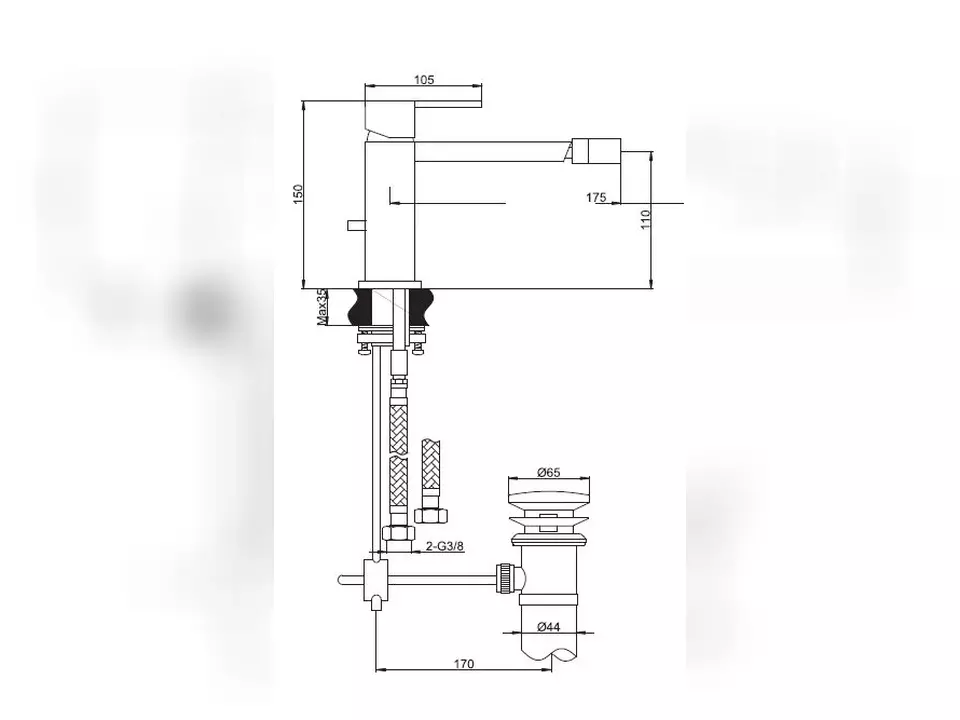 Blankenburg C1- Bidet- Einhebelmischbatterie