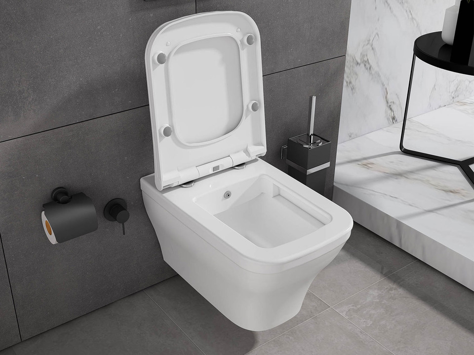 Wand Dusch WC Taharet - sp&uuml;lrandlos - mit Softclose Toiletten-Sitz - Bidet - Keramik - 10.28.10.01KT