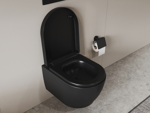 Wand Hänge WC Toilette - spülrandlos - inkl....