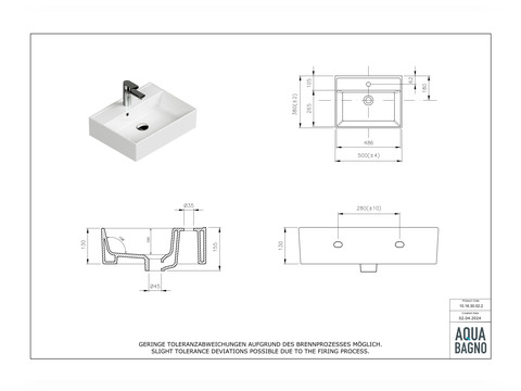 Waschbecken 50cm - Plan - 10.16.30.02.2