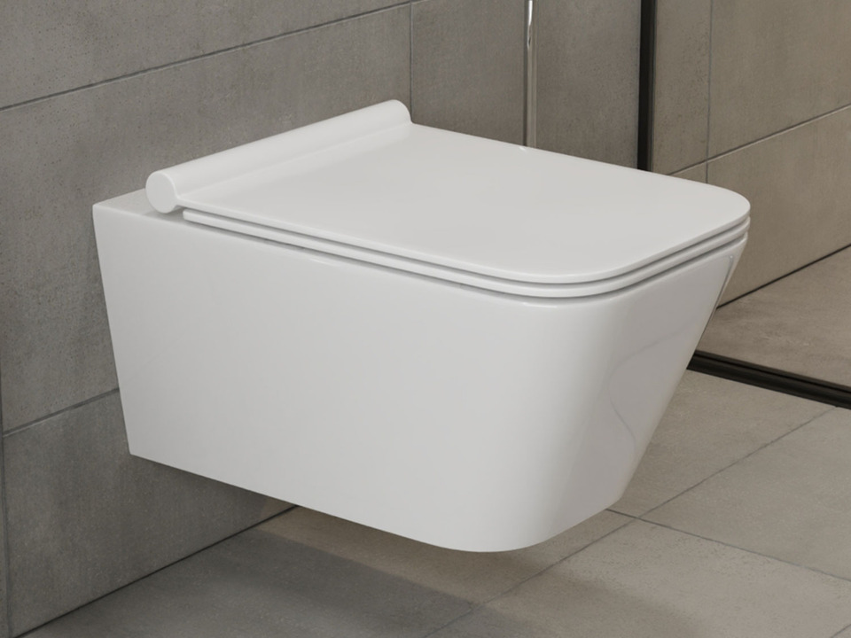 Wand H&auml;nge WC Toilette - inkl. abnehmbaren Softclose Toiletten-Sitz - Keramik - CT2041