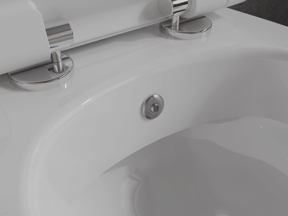 Wand Dusch WC Taharet - sp&uuml;lrandlos - mit abnehmbaren Softclose Toiletten-Sitz - Bidet - Keramik - 10.10.02.01.KTV