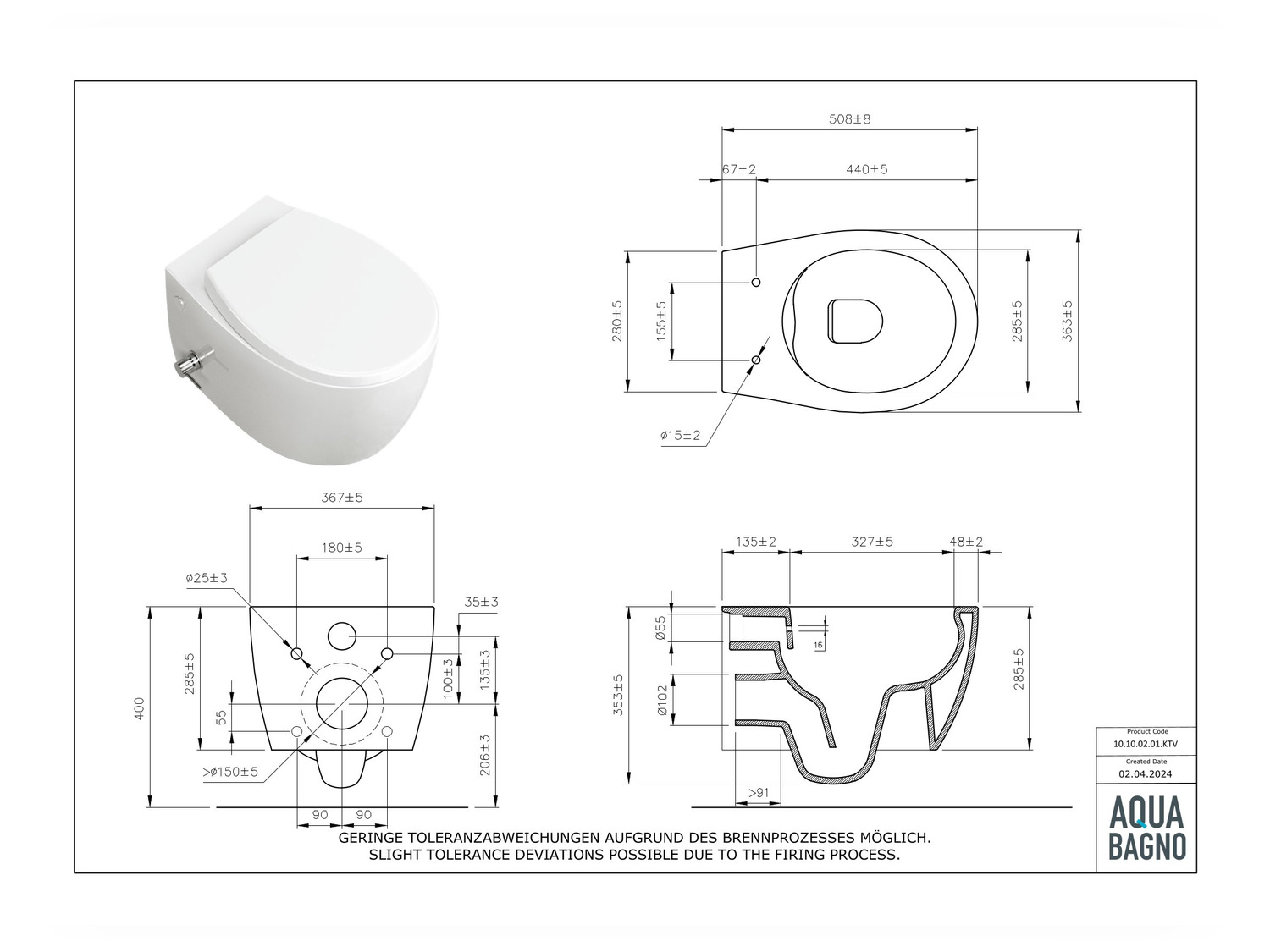 Aqua Bagno - WC Taharet, incluso sedile per WC da doccia, meccanismo Soft  Close, WC sospeso con funzione bidet e sciacquone profondo, in ceramica :  : Fai da te