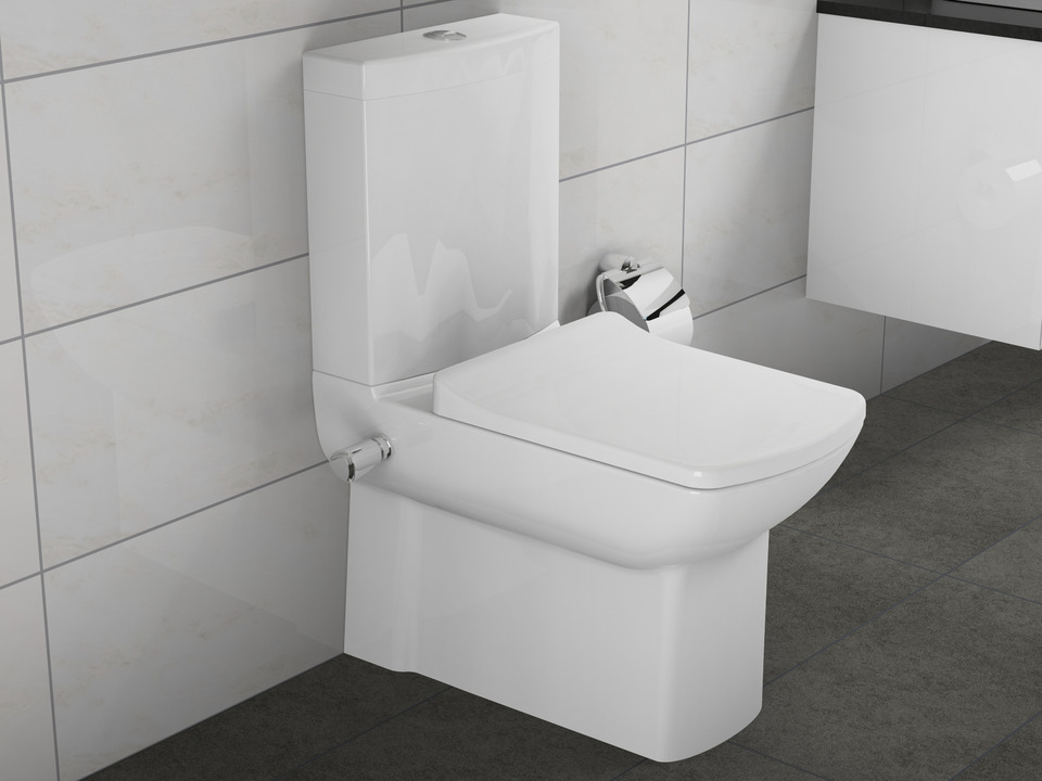 Stand Dusch WC Taharet - mit Softclose Toiletten-Sitz - Bidet - Keramik - 10.18.10.01.KTV
