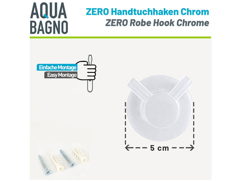 Aqua Bagno ZERO Handtuchhaken chrom