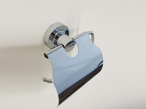Aqua Bagno ZERO Toilettenpapierhalter mit Abdeckung chrom...
