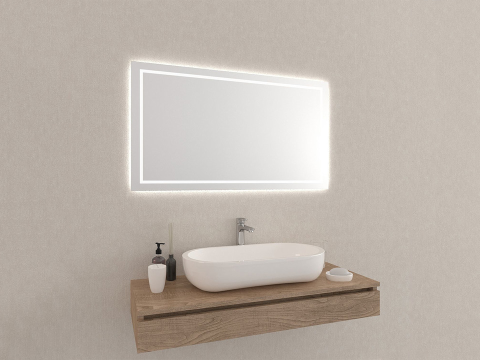 Aqua Bagno Badezimmerspiegel mit LED-Beleuchtung nach Ma&szlig; Loft Air SPH.AR
