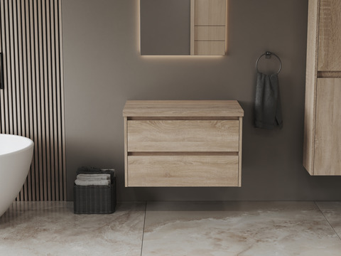 Duo Badmöbel 80, Eiche Gold, Trägerplatte