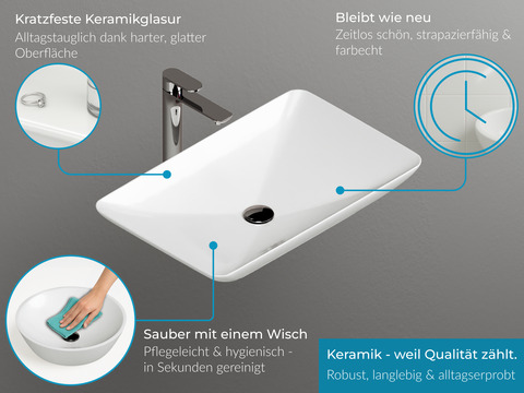 Duo Badmöbel 120, Eiche Gold, Keramik Waschbecken,...