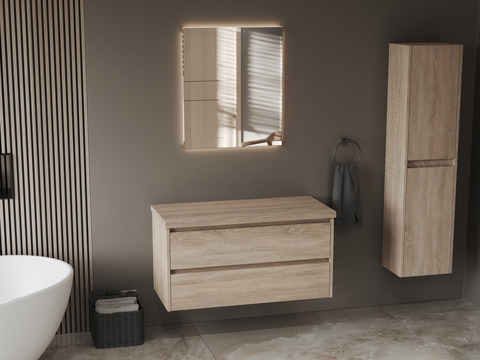 Duo Badmöbel 100, Eiche Gold, Trägerplatte