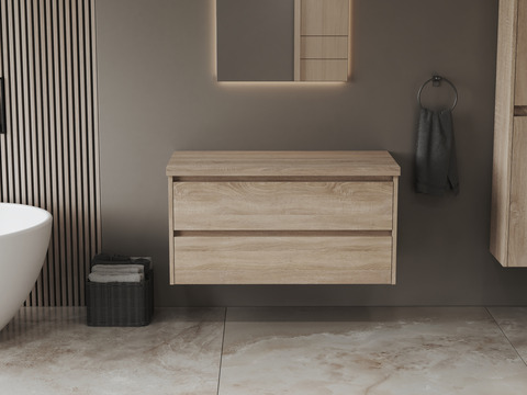 Duo Badmöbel 100, Eiche Gold, Trägerplatte