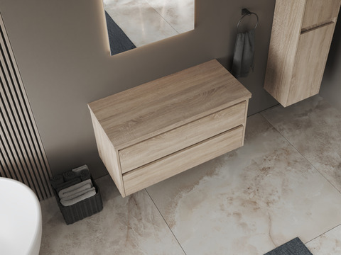 Duo Badmöbel 100, Eiche Gold, Trägerplatte