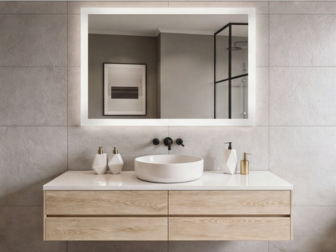 Aqua Bagno Badezimmerspiegel mit LED-Beleuchtung nach...