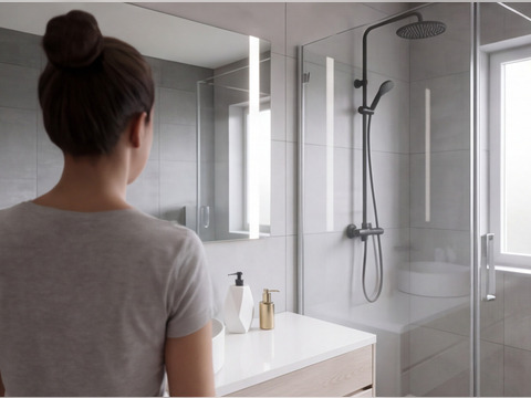 Aqua Bagno Badezimmerspiegel mit LED-Beleuchtung nach...