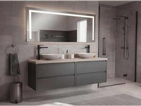Aqua Bagno Badezimmerspiegel mit LED-Beleuchtung nach...