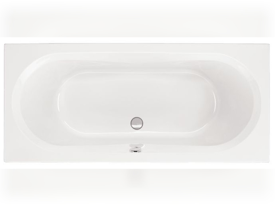 Schr&ouml;der Badewanne rechteck wei&szlig;, 180x80x49,5cm Malia