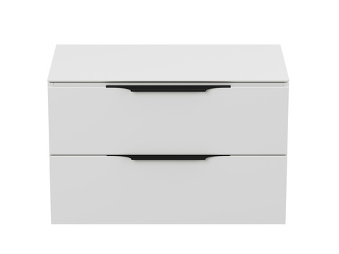 Mestola Waschtischunterschrank 80, Weiß Hochglanz...