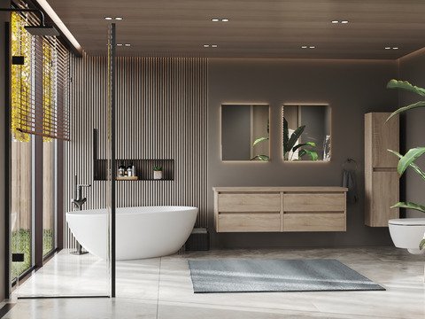 Duo Badmöbel 160, Eiche Gold, Trägerplatte