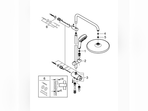 TEMPESTA COSMOPOLITAN SYSTEM 250 FLEX DUSCHSYSTEM MIT...