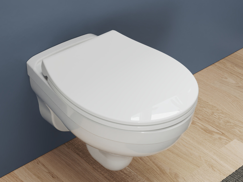 Wand H&auml;nge WC Toilette - sp&uuml;lrandlos - inkl. abnehmbaren Softclose Toiletten-Sitz - Keramik - S.5895.10132