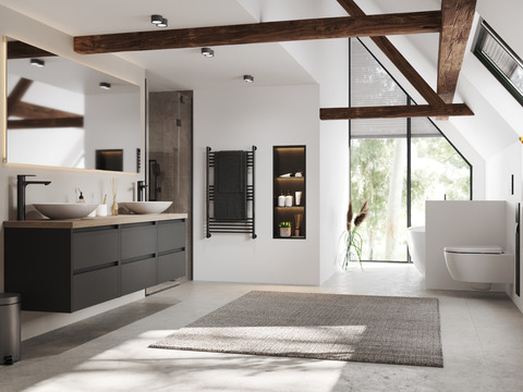 Duo Badmöbel 172, Anthrazit Matt Lackiert,...