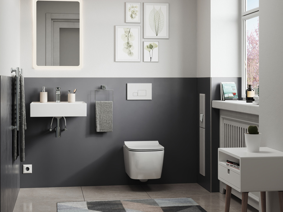 Wand H&auml;nge WC Toilette - sp&uuml;lrandlos - inkl. abnehmbaren Softclose Toiletten-Sitz - Keramik - CT2067