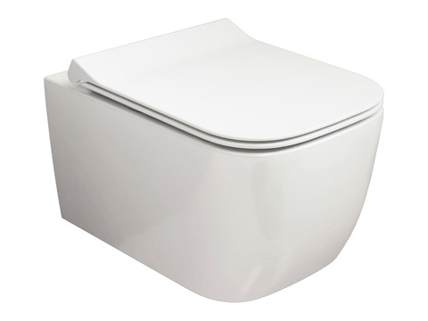 Wand Hänge WC Toilette - spülrandlos - inkl....