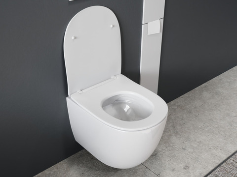 Aqua Bagno Spülrandloses WC Silk inkl. WC-Sitz -...