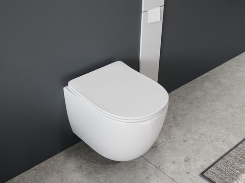 Aqua Bagno Spülrandloses WC Silk inkl. WC-Sitz -...