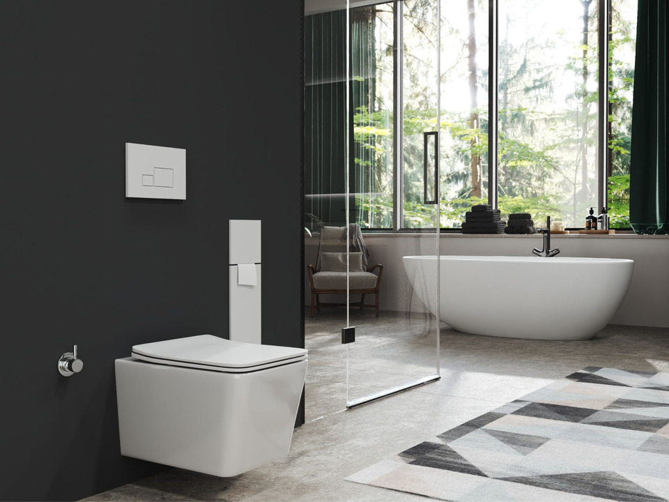 SSWW by Aqua Bagno Delta 2.0 Sp&uuml;lrandloses Dusch-WC inkl. WC-Sitz - S.10215.10216