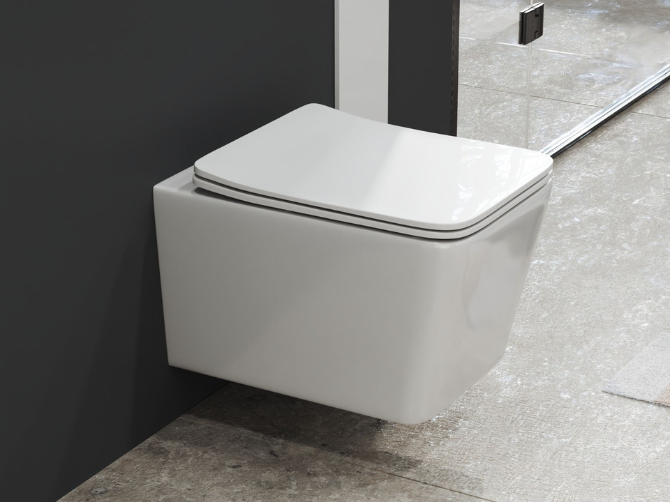 SSWW by Aqua Bagno Delta 2.0 Sp&uuml;lrandloses WC inkl. WC-Sitz - S.10215.10221