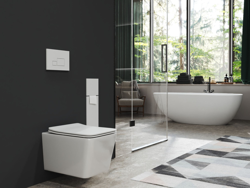 SSWW by Aqua Bagno Delta 2.0 Sp&uuml;lrandloses WC inkl. WC-Sitz - S.10215.10221