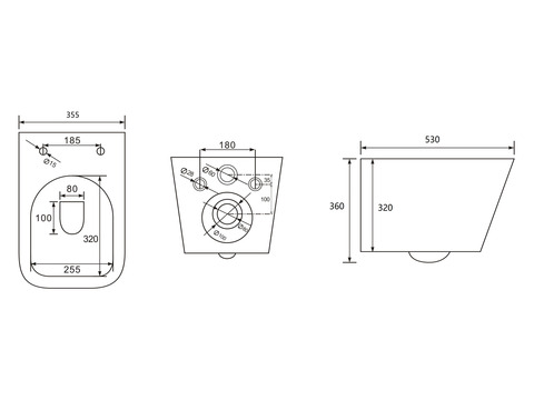 Aqua Bagno Delta 2.0 Spülrandloses WC inkl. WC-Sitz...