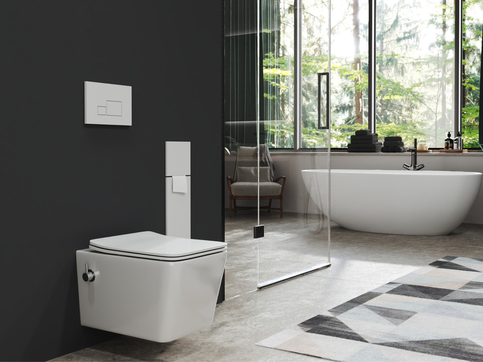 SSWW by Aqua Bagno Delta 2.0 Sp&uuml;lrandloses Dusch-WC inkl. WC-Sitz - S.10215.10225