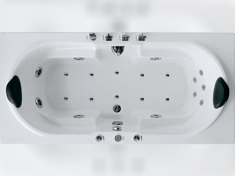 Whirlpool 180cm Rechteck-Badewanne LIVERPOOL180 Comfort