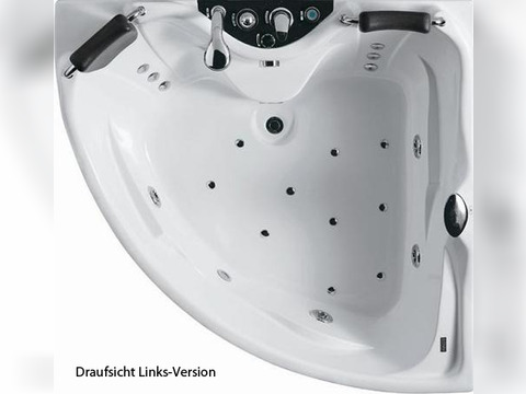 Whirlpool 165cm Eck-Badewanne HAMBURGXL.LED Comfort