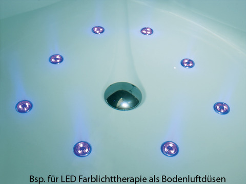 Whirlpool 150cm Eck-Badewanne HAMBURG.LED ComfortLED