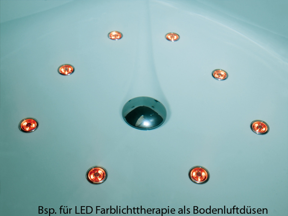 Whirlpool 160cm Eck-Badewanne VENEDIG.LED ComfortLED