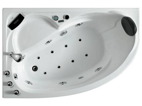 Whirlpool 150cm Raumspar-Badewanne DORTMUND Comfort