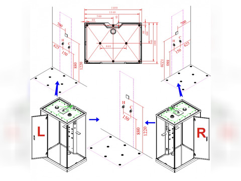 Dampfdusche Relax 140cm Dampfsauna Sauna Eckmodell...