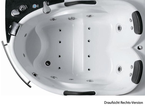 Whirlpool 175cm Eck-Badewanne BARCELONA.LED ComfortLED