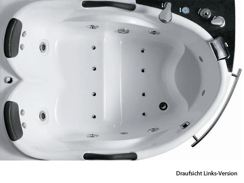 Whirlpool 175cm Eck-Badewanne BARCELONA.LED ComfortLED