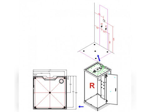 Dampfdusche Relax 100cm Dampfsauna Sauna Freistehend...
